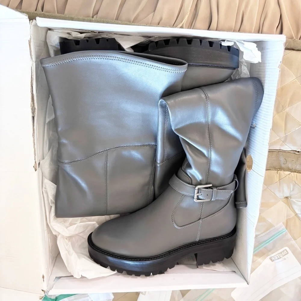 GUESS Women's Gray Frazer Over-The-Knee Boot 7M